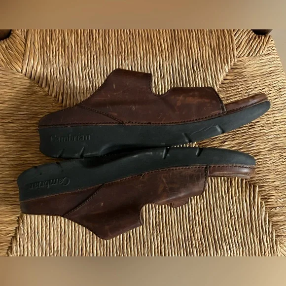 Cambrian Summit Brown Leather Orthopedic Slide Sandals – Size 7.5 Ladies - Picture 5 of 11